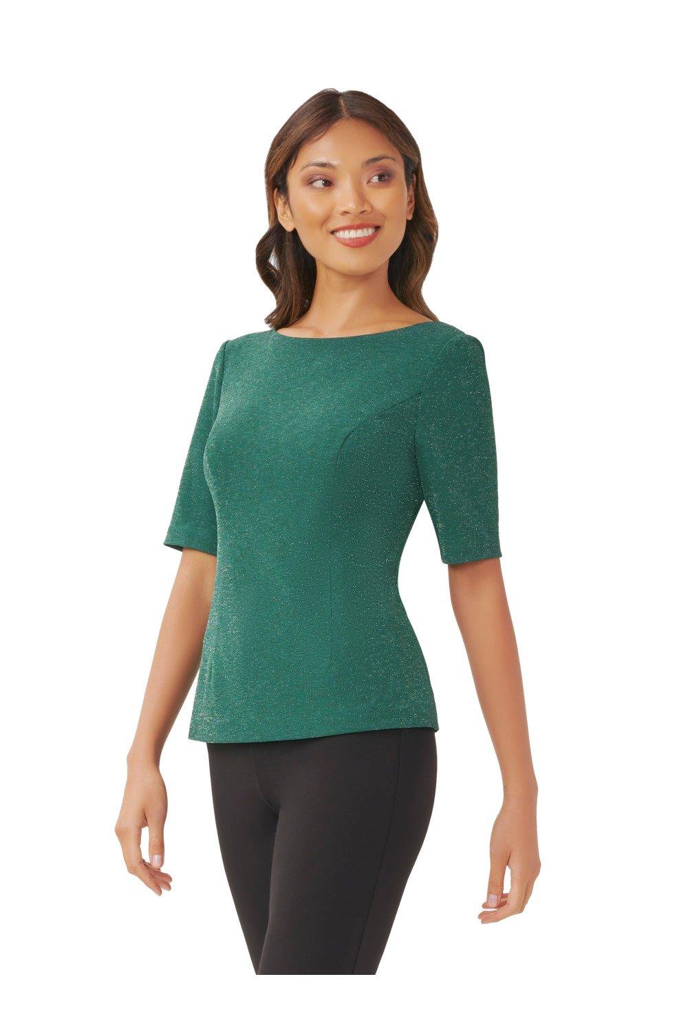 Tops Fall Metallic Knit Cowl Top Adrianna Papell